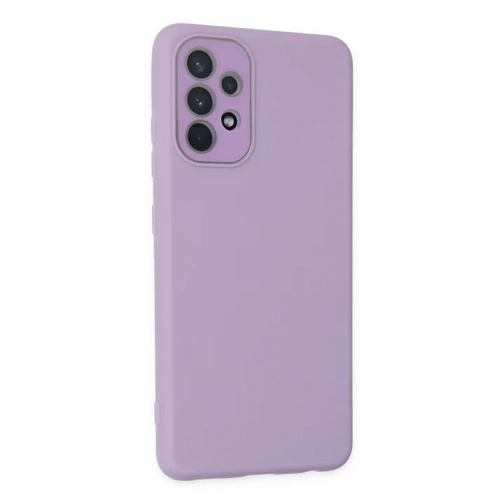Mey İthalat®  Samsung Galaxy A33 5G Kılıf Lansman Glass Kapak - Lila