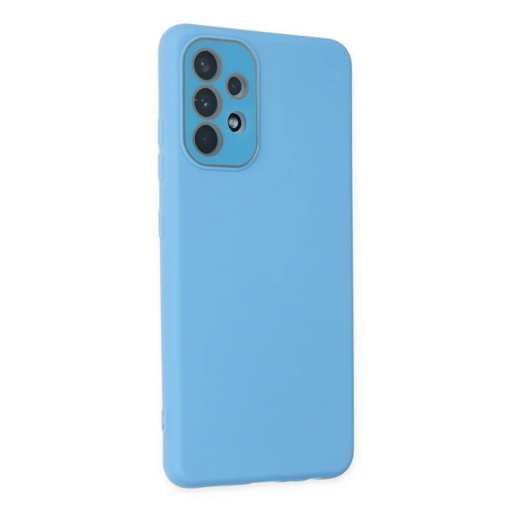 Mey İthalat®  Samsung Galaxy A33 5G Kılıf Lansman Glass Kapak - Mavi