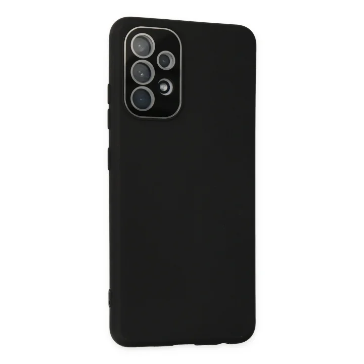 Mey İthalat®  Samsung Galaxy A33 5G Kılıf Lansman Glass Kapak - Siyah
