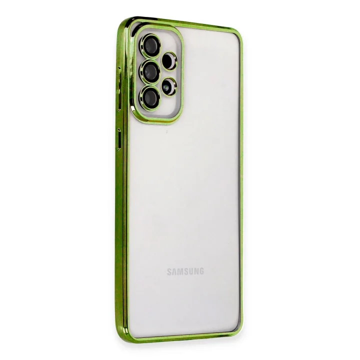 Mey İthalat®  Samsung Galaxy A33 5G Kılıf  Lensli Silikon - Yeşil