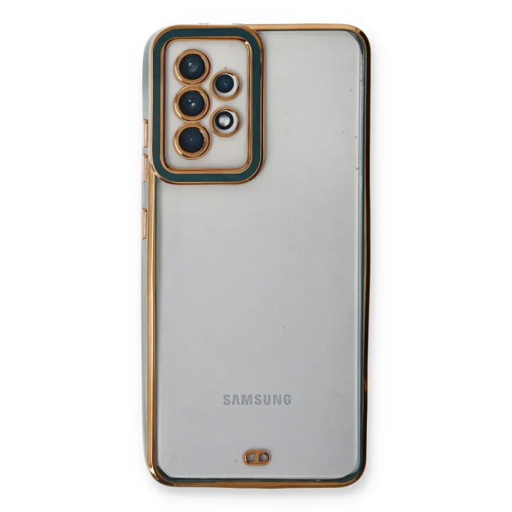 Mey İthalat®  Samsung Galaxy A33 5G Kılıf Liva Lens Silikon - Yeşil