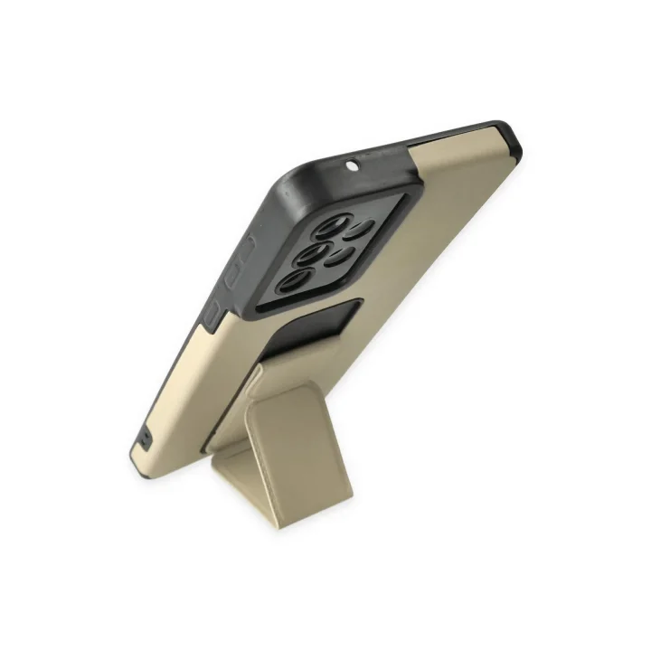 Mey İthalat®  Samsung Galaxy A33 5G Kılıf Mega Standlı Silikon - Gold