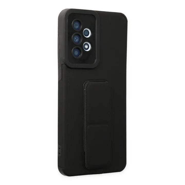 Mey İthalat®  Samsung Galaxy A33 5G Kılıf Mega Standlı Silikon - Siyah