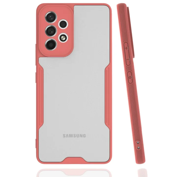 Mey İthalat®  Samsung Galaxy A33 5G Kılıf Platin Silikon - Pembe