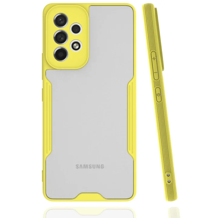 Mey İthalat®  Samsung Galaxy A33 5G Kılıf Platin Silikon - Sarı