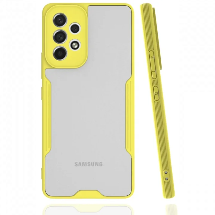 Mey İthalat®  Samsung Galaxy A33 5G Kılıf Platin Silikon - Sarı