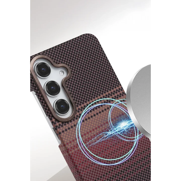 Mey İthalat®  Samsung Galaxy A34 5G Vega Magsafe Kapak - Çöl Titanyum