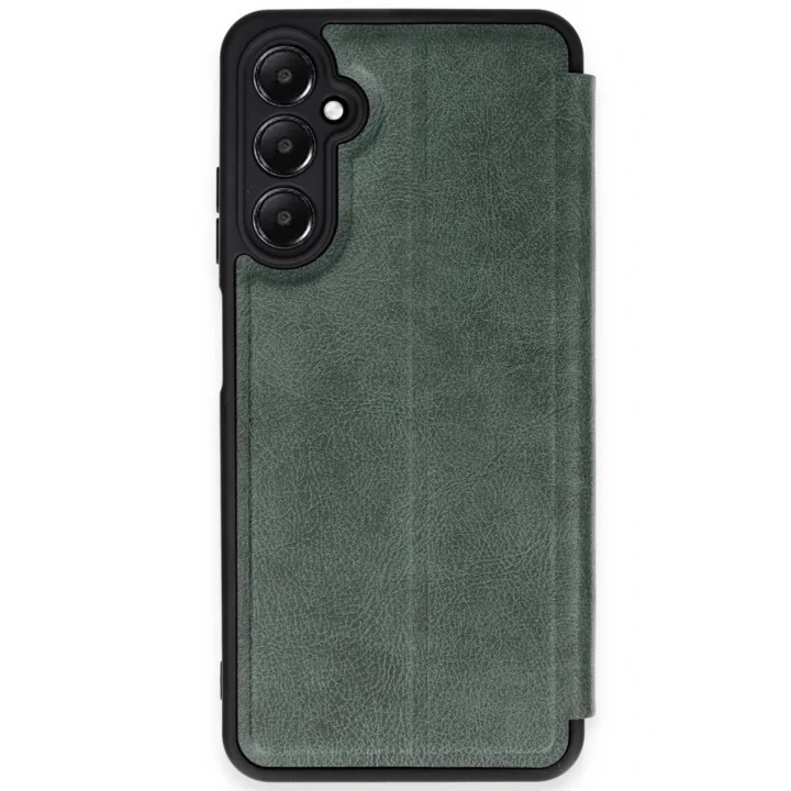 Mey İthalat®  Samsung Galaxy A35 5G Kılıf Flip Cover - Koyu Yeşil