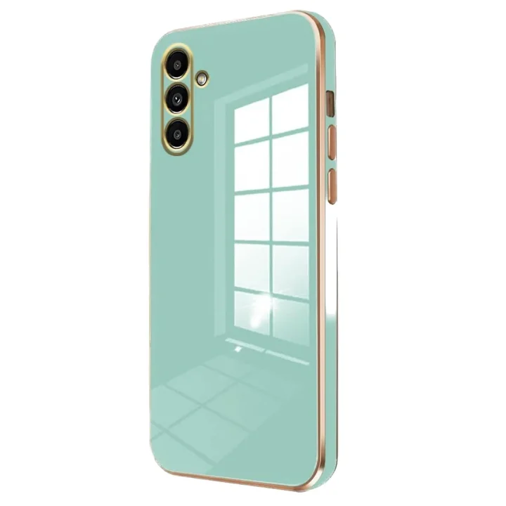 Mey İthalat®  Samsung Galaxy A35 5G Kılıf Volet Silikon - Açık Yeşil