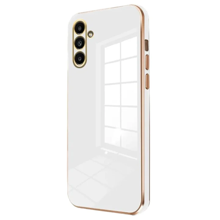 Mey İthalat®  Samsung Galaxy A35 5G Kılıf Volet Silikon - Beyaz