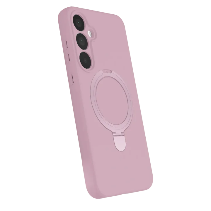 Mey İthalat®  Samsung Galaxy A35 5G Regal Magsafe Standlı Kapak - Açık Pembe