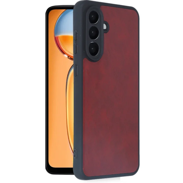 Mey İthalat®  Samsung Galaxy A36 Kılıf Aras Deri Kapak - Bordo