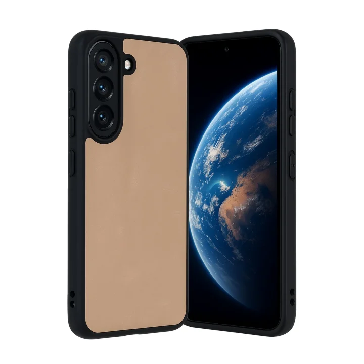 Mey İthalat®  Samsung Galaxy A36 Kılıf Aras Deri Kapak - Pudra