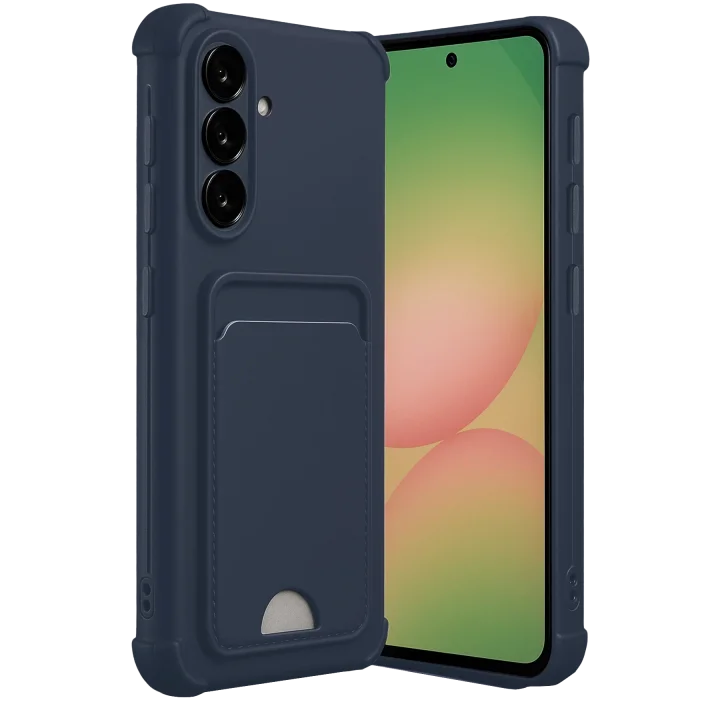 Mey İthalat®  Samsung Galaxy A36 Kılıf Kelvin Kartvizitli Silikon - Lacivert