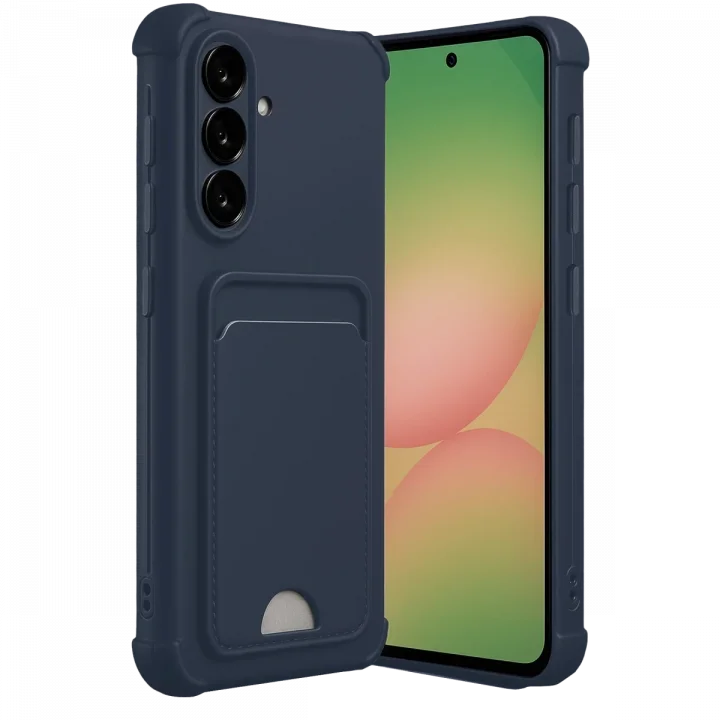 Mey İthalat®  Samsung Galaxy A36 Kılıf Kelvin Kartvizitli Silikon - Lacivert