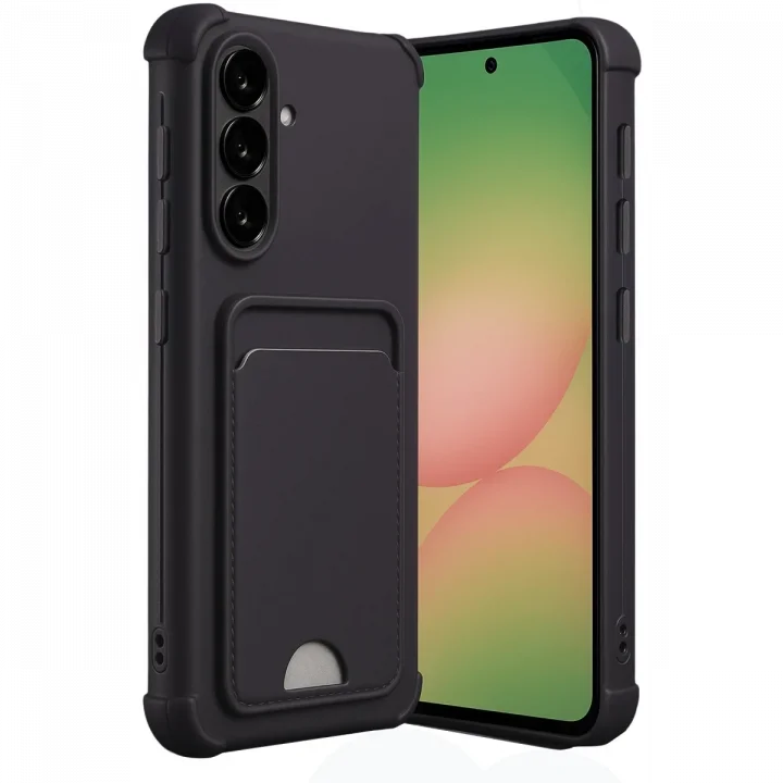 Mey İthalat®  Samsung Galaxy A36 Kılıf Kelvin Kartvizitli Silikon - Siyah