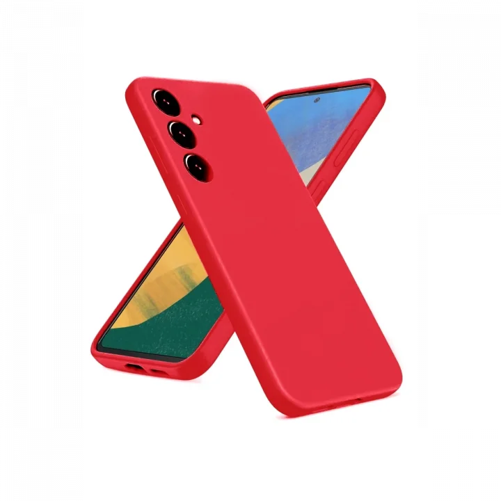 Mey İthalat®  Samsung Galaxy A36 Kılıf Nano içi Kadife Silikon - Kırmızı