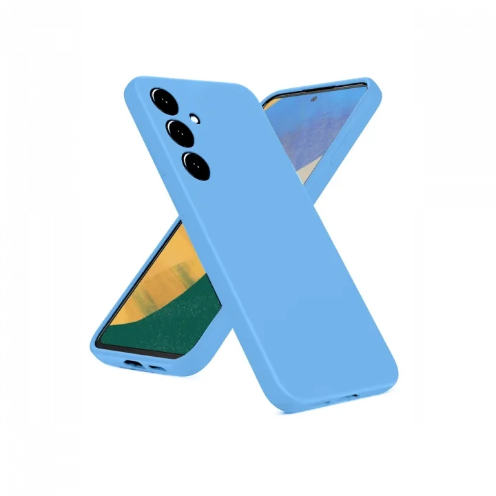 Mey İthalat®  Samsung Galaxy A36 Kılıf Nano içi Kadife Silikon - Mavi