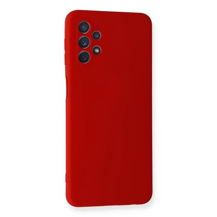 Mey İthalat®  Samsung Galaxy A52 Kılıf Nano içi Kadife Silikon - Kırmızı