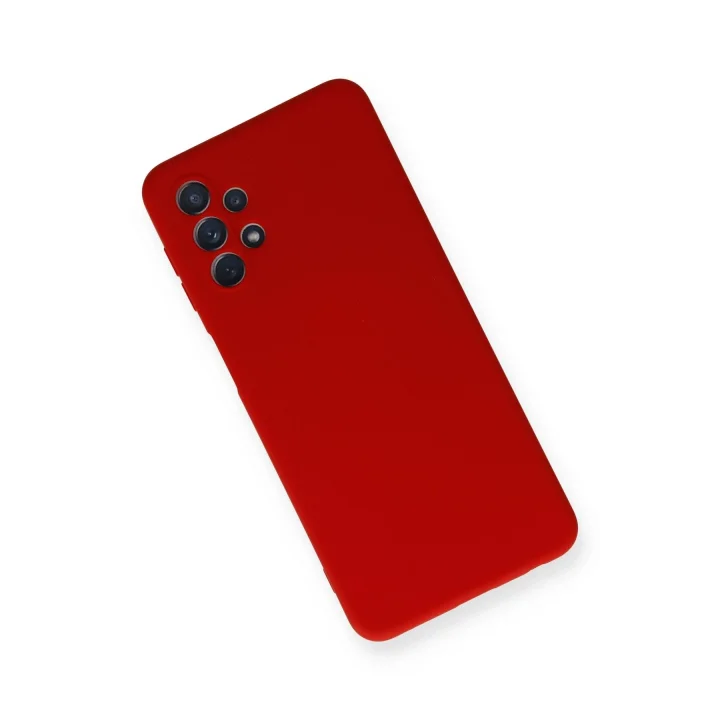 Mey İthalat®  Samsung Galaxy A52 Kılıf Nano içi Kadife Silikon - Kırmızı