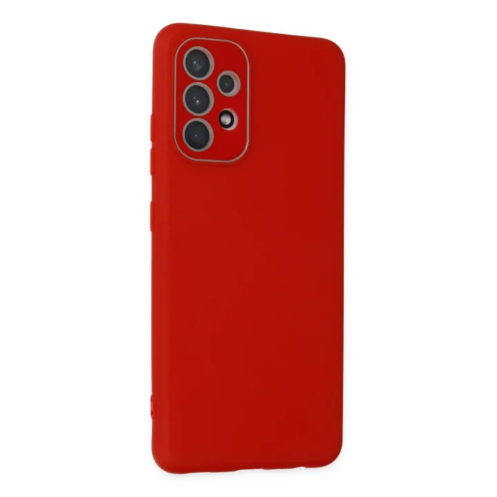 Mey İthalat®  Samsung Galaxy A53 5G Kılıf Lansman Glass Kapak - Kırmızı