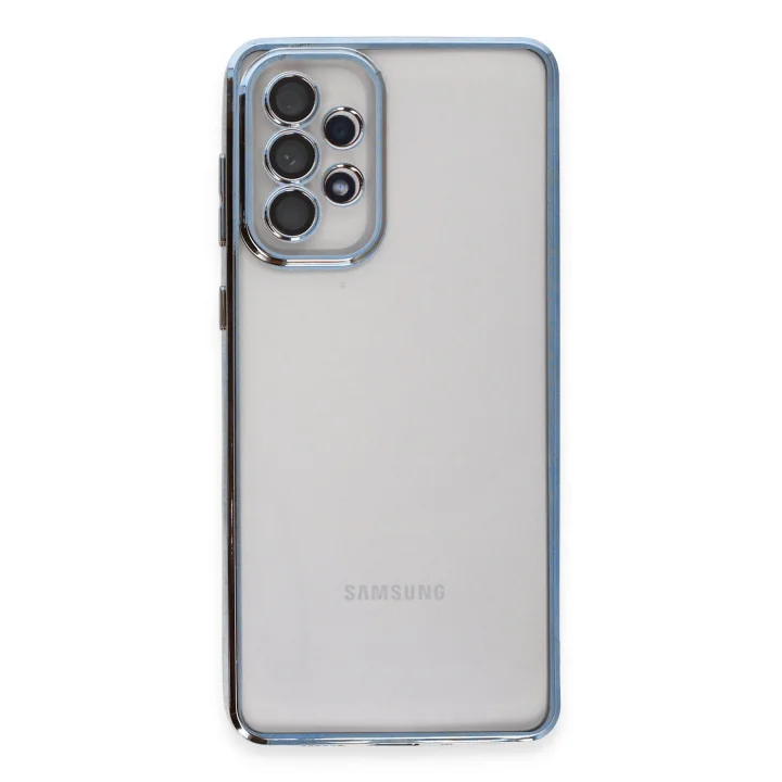 Mey İthalat®  Samsung Galaxy A53 5G Kılıf  Lensli Silikon - Açık Mavi
