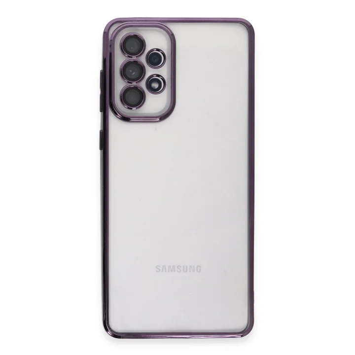 Mey İthalat®  Samsung Galaxy A53 5G Kılıf  Lensli Silikon - Mor