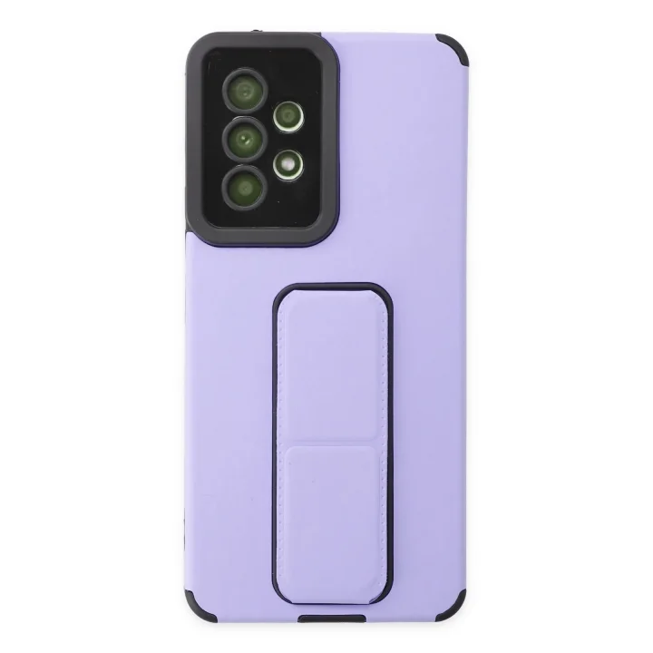 Mey İthalat®  Samsung Galaxy A53 5G Kılıf Mega Standlı Silikon - Lila