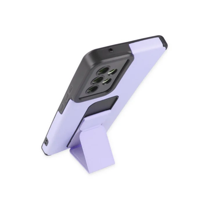 Mey İthalat®  Samsung Galaxy A53 5G Kılıf Mega Standlı Silikon - Lila