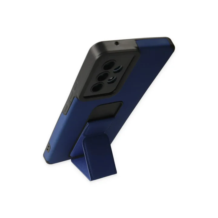 Mey İthalat®  Samsung Galaxy A53 5G Kılıf Mega Standlı Silikon - Mavi