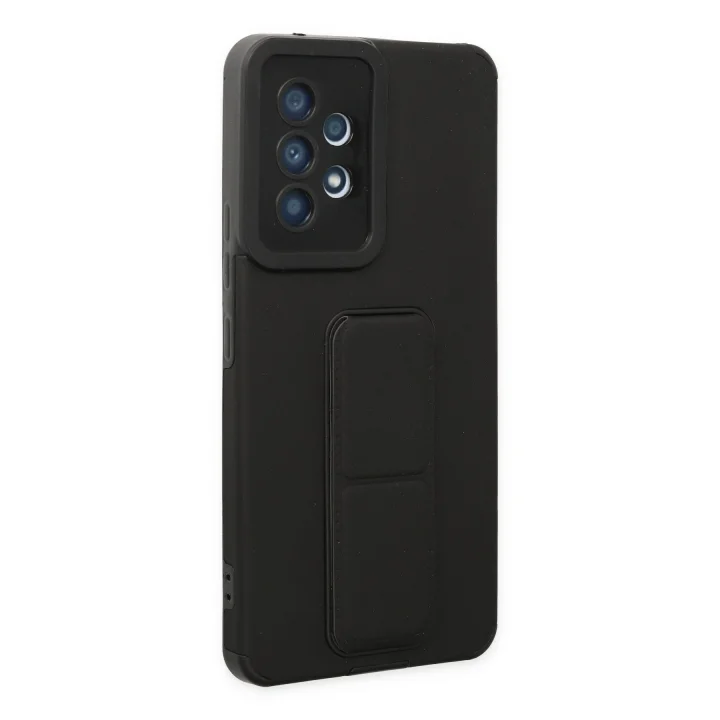 Mey İthalat®  Samsung Galaxy A53 5G Kılıf Mega Standlı Silikon - Siyah