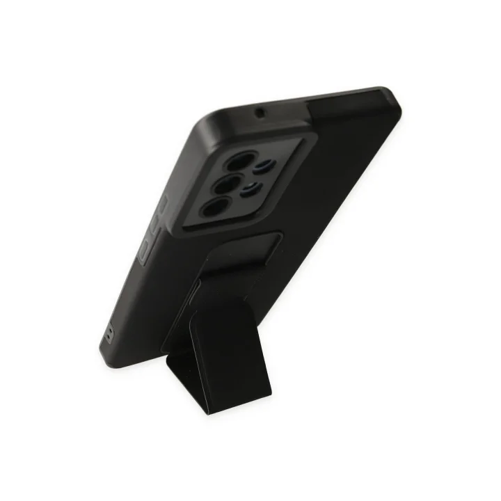 Mey İthalat®  Samsung Galaxy A53 5G Kılıf Mega Standlı Silikon - Siyah