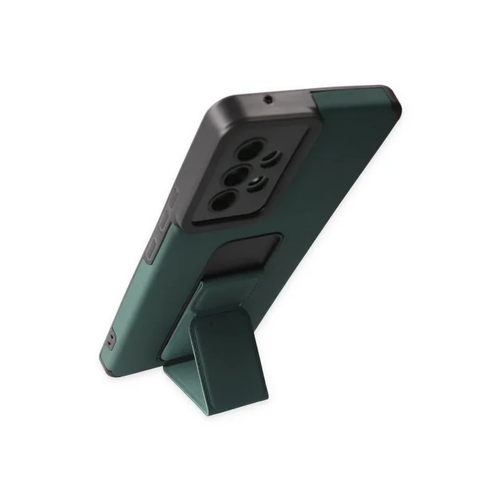 Mey İthalat®  Samsung Galaxy A53 5G Kılıf Mega Standlı Silikon - Yeşil