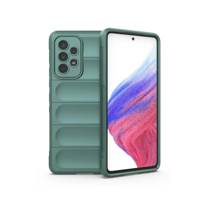 Mey İthalat®  Samsung Galaxy A53 5G Kılıf Optimum Silikon - Koyu Yeşil