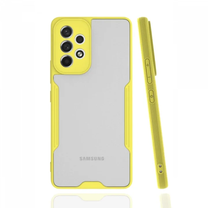 Mey İthalat®  Samsung Galaxy A53 5G Kılıf Platin Silikon - Sarı