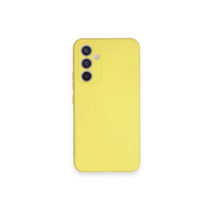 Mey İthalat®  Samsung Galaxy A54 5G Kılıf Nano içi Kadife Silikon - Sarı