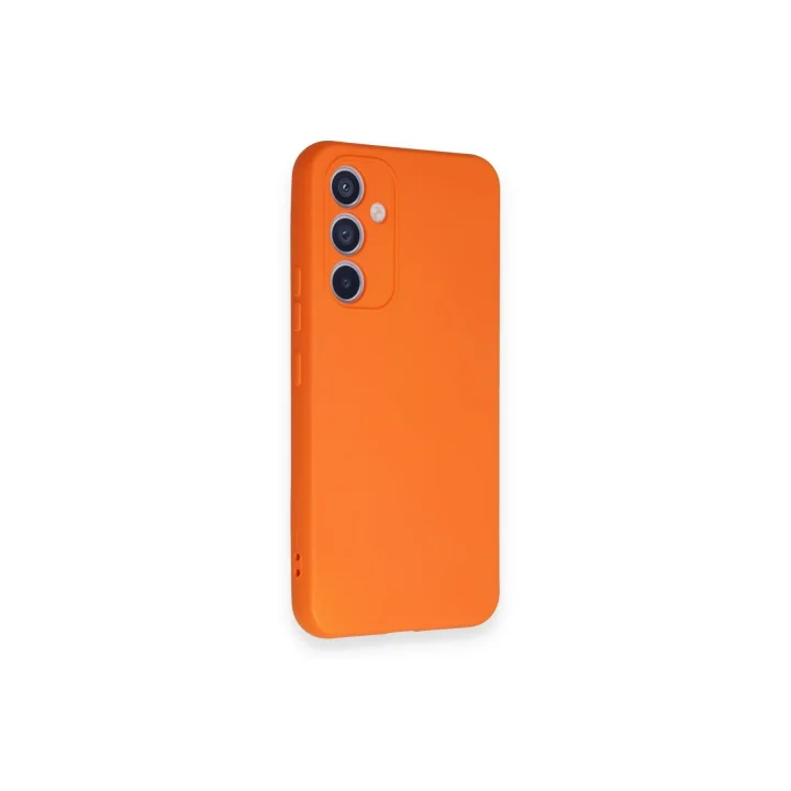 Mey İthalat®  Samsung Galaxy A54 5G Kılıf Nano içi Kadife Silikon - Turuncu