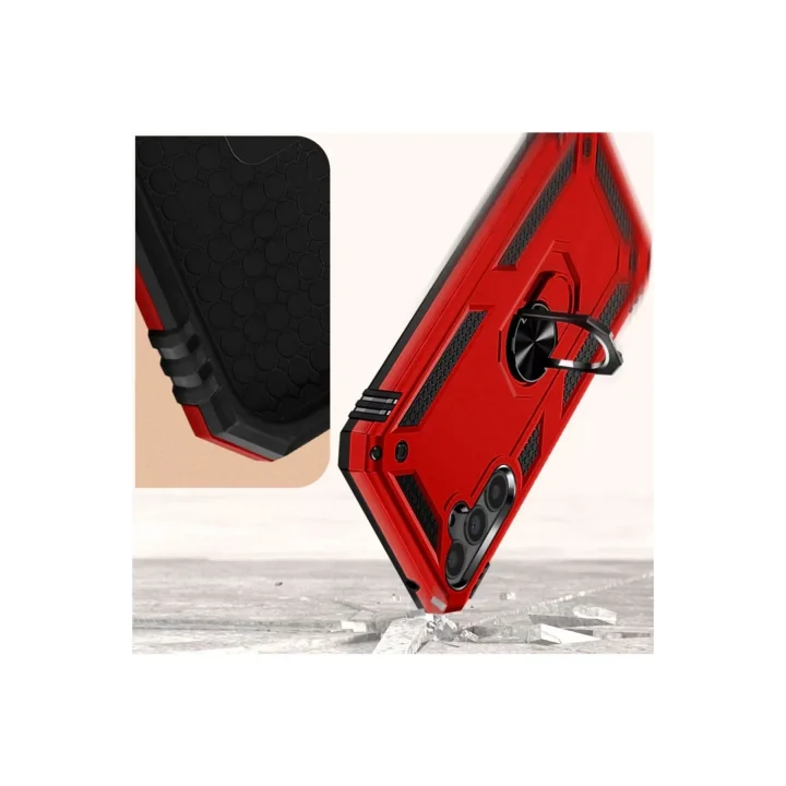 Mey İthalat®  Samsung Galaxy A54 5G Kılıf Sofya Yüzüklü Silikon Kapak - Rose