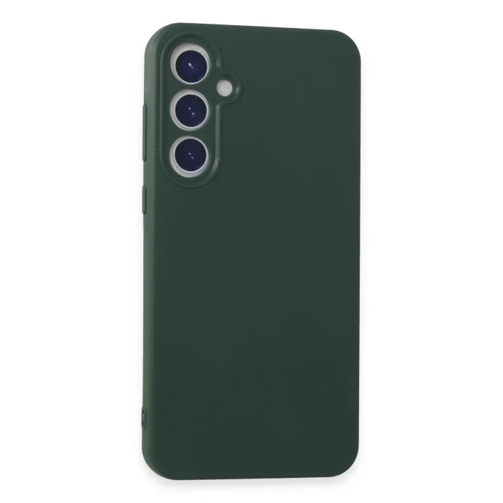 Mey İthalat®  Samsung Galaxy A55 5G Kılıf First Silikon - Koyu Yeşil