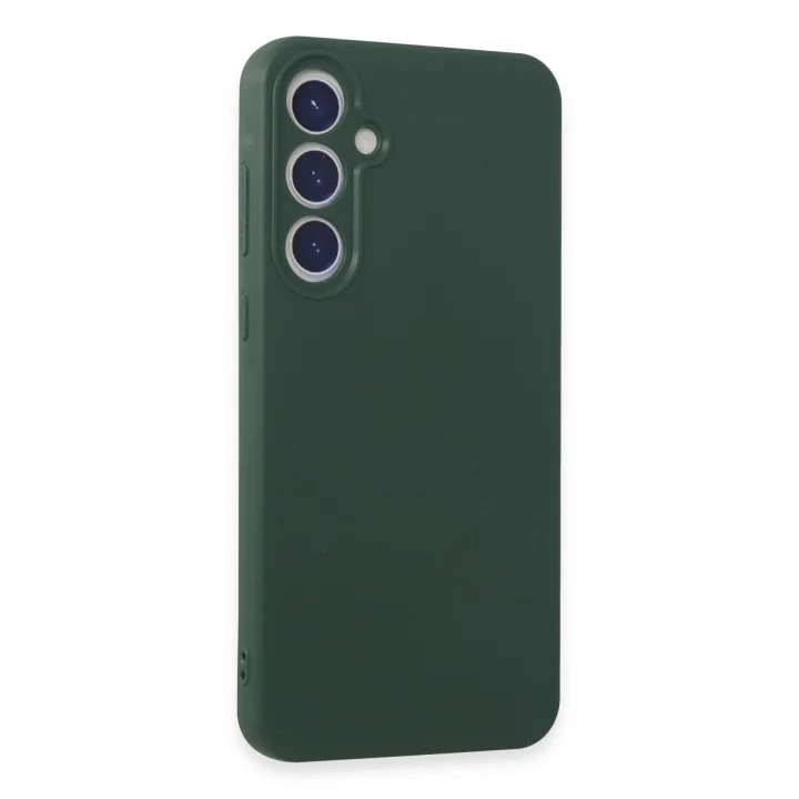 Mey İthalat®  Samsung Galaxy A55 5G Kılıf First Silikon - Koyu Yeşil