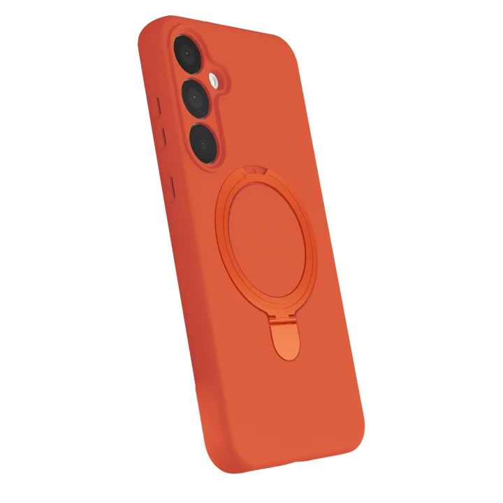 Mey İthalat®  Samsung Galaxy A55 5G Regal Magsafe Standlı Kapak - Turuncu