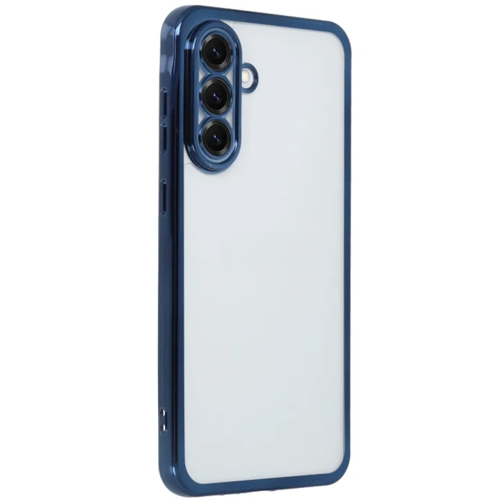Mey İthalat®  Samsung Galaxy A56 Kılıf  Lensli Silikon - Lacivert