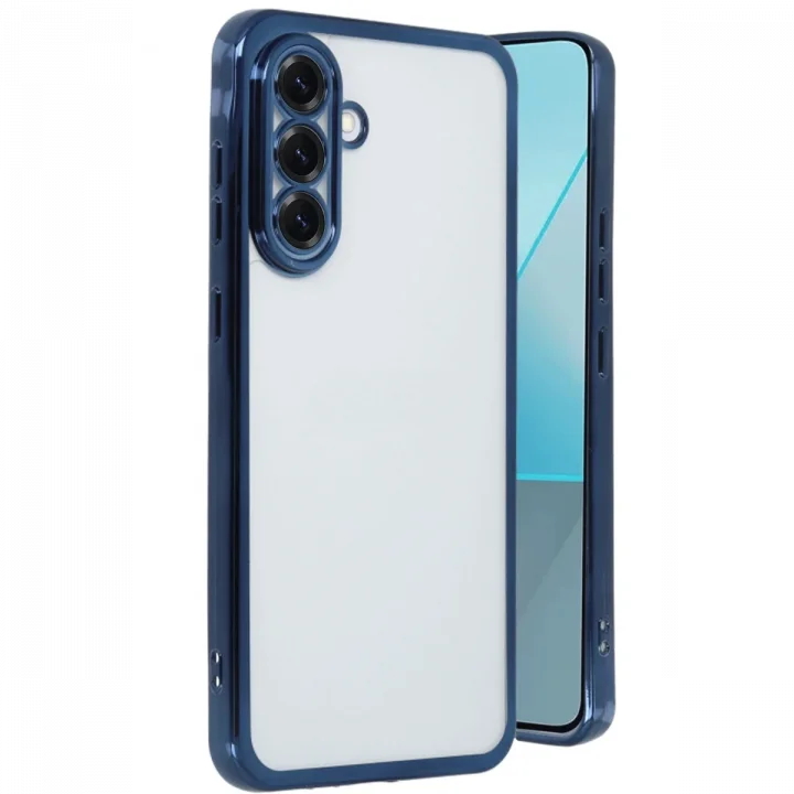 Mey İthalat®  Samsung Galaxy A56 Kılıf  Lensli Silikon - Lacivert