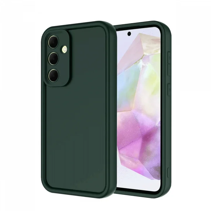 Mey İthalat®  Samsung Galaxy A56 Kılıf Viera Silikon - Koyu Yeşil