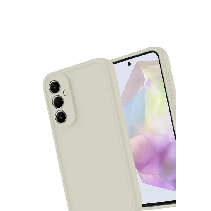 Mey İthalat®  Samsung Galaxy A56 Kılıf Viera Silikon - Krem