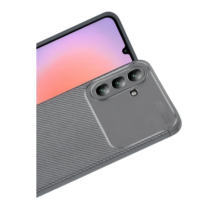 Mey İthalat®  Samsung Galaxy A57 5G Auto Focus Karbon Kapak - Gri