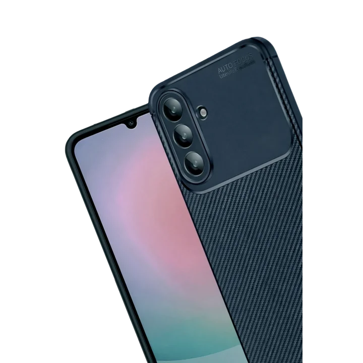Mey İthalat®  Samsung Galaxy A57 5G Auto Focus Karbon Kapak - Lacivert