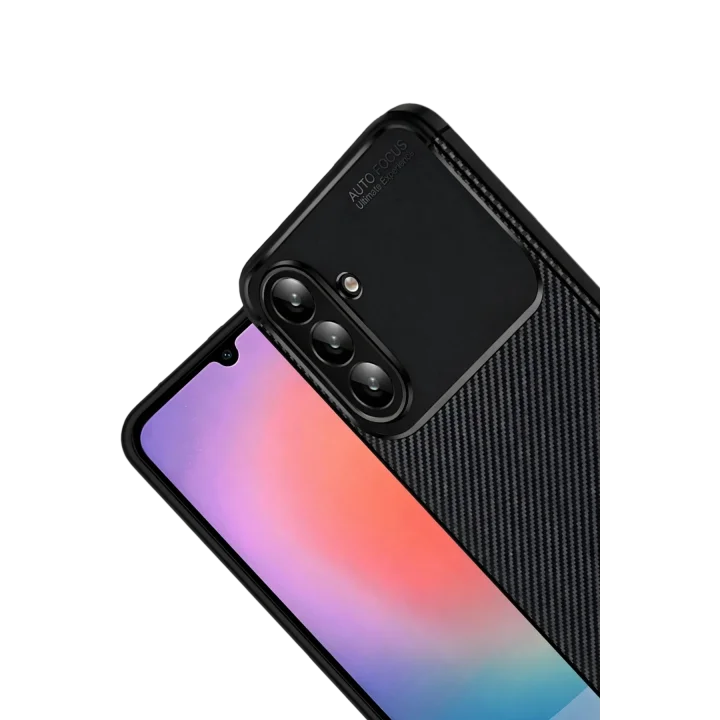 Mey İthalat®  Samsung Galaxy A57 5G Auto Focus Karbon Kapak - Siyah