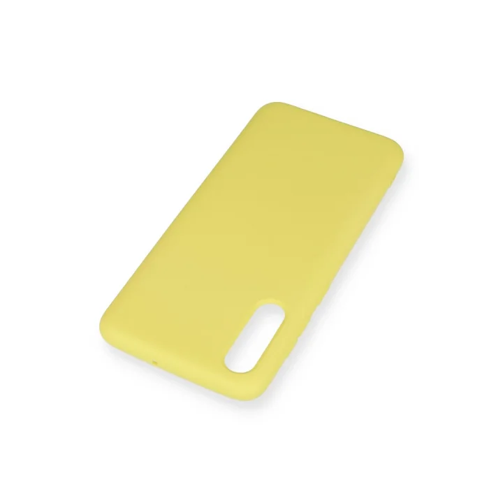 Mey İthalat®  Samsung Galaxy A70 Kılıf Nano içi Kadife Silikon - Sarı