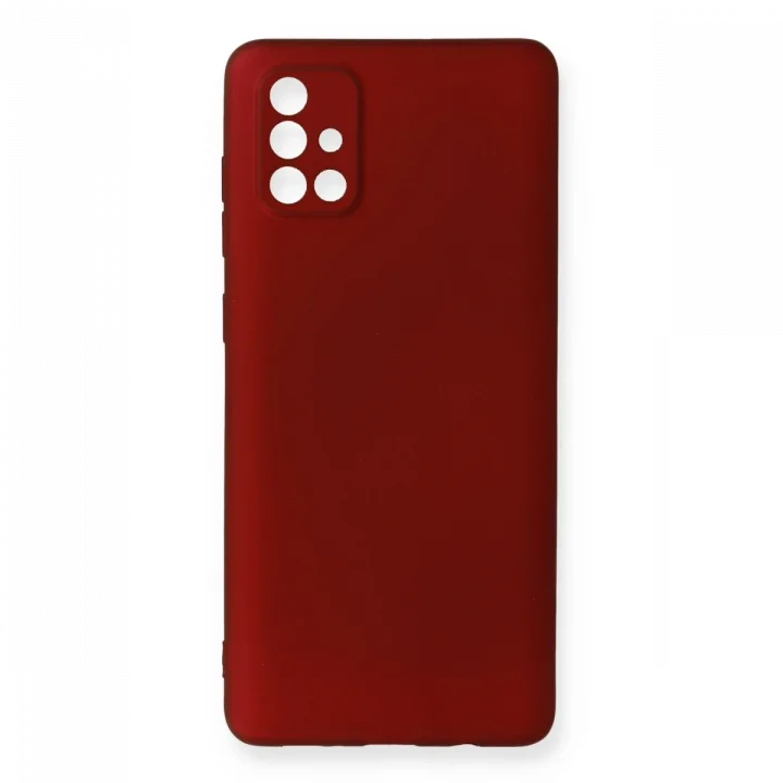 Mey İthalat®  Samsung Galaxy A71 Kılıf First Silikon - Bordo